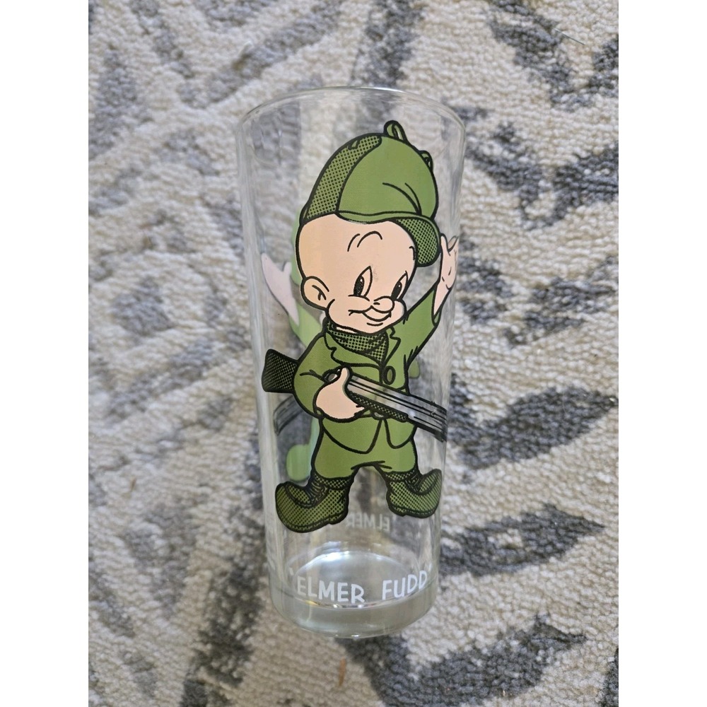 1973 Pepsi cola Warner bro Elmer Fudd glass‎ 6.5" Looney Tunes Collectible
